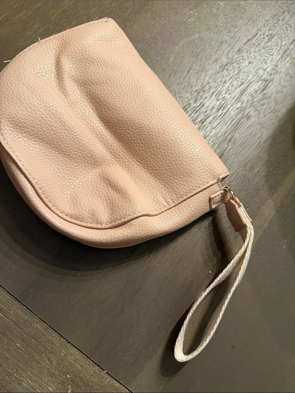 Chloe Pink Pebbled Leather Wristlet Clutch